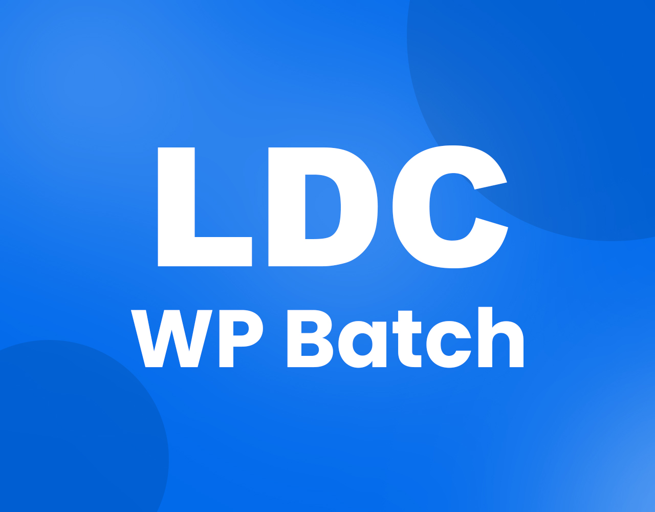 LDC 2027 - WORKING PROFESSIONALS BATCH